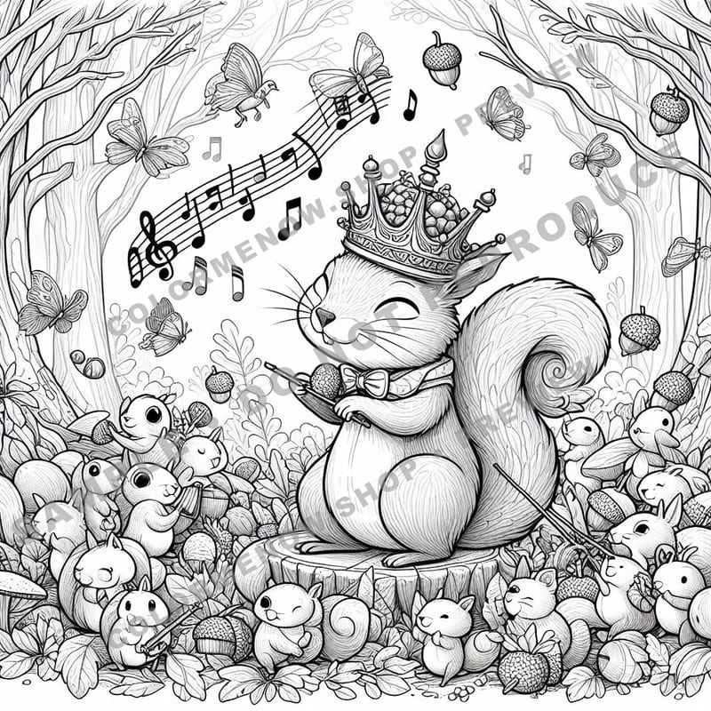 Whispering Woods Coloring Pages - Sample Page 3